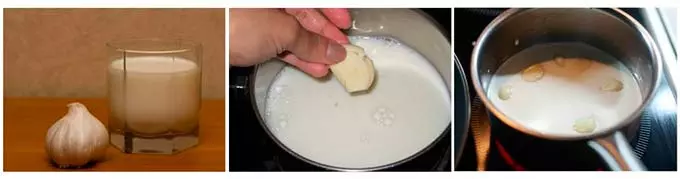 сварить чеснок в молоке